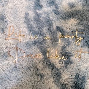 Audrey Hepburn quote in metallic gold laser cut letters